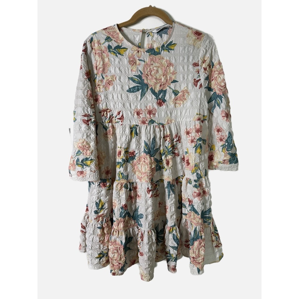 Zara Floral long sleeve  dress size SMALL